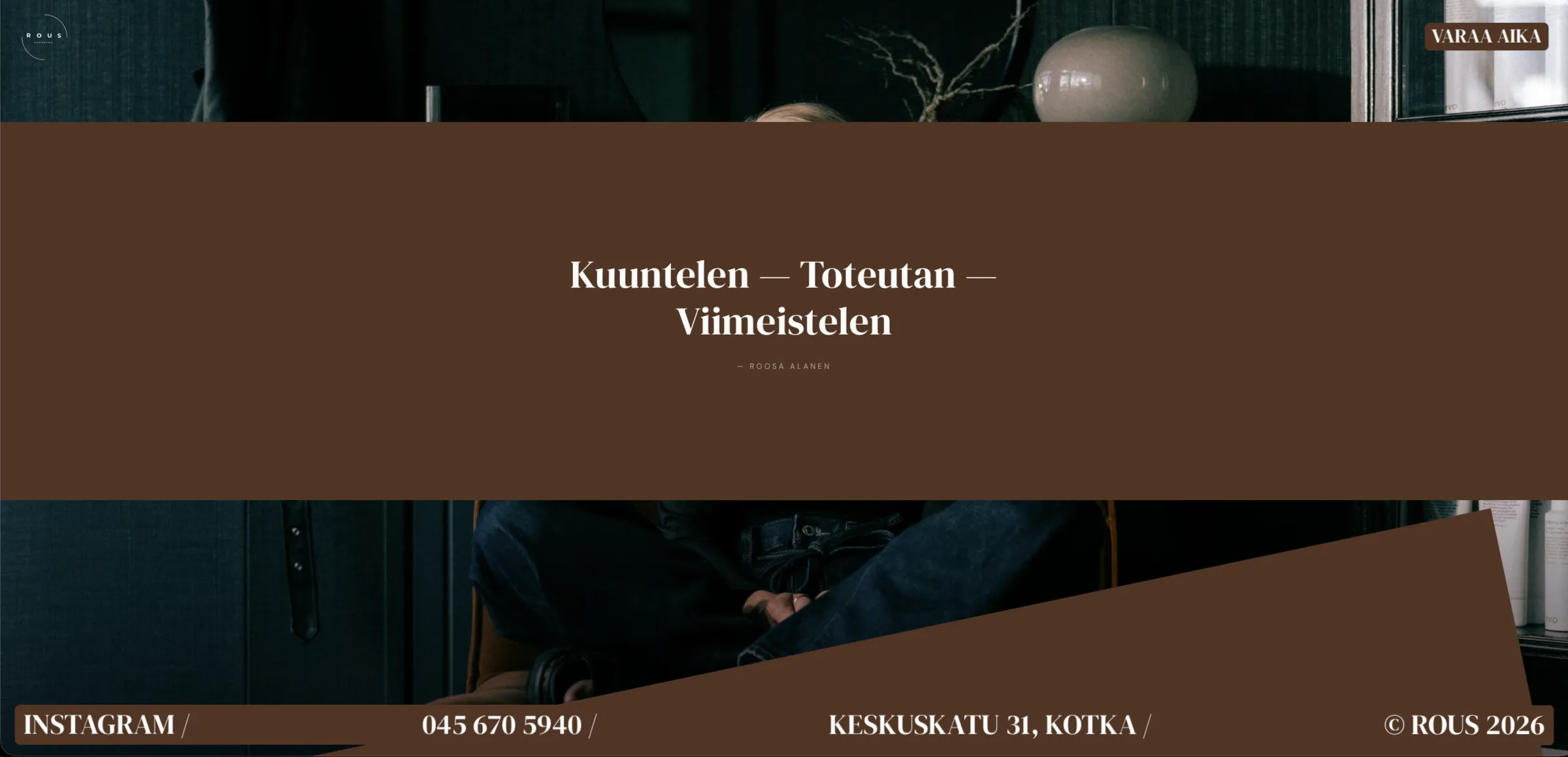 Rous Kampaamo website section